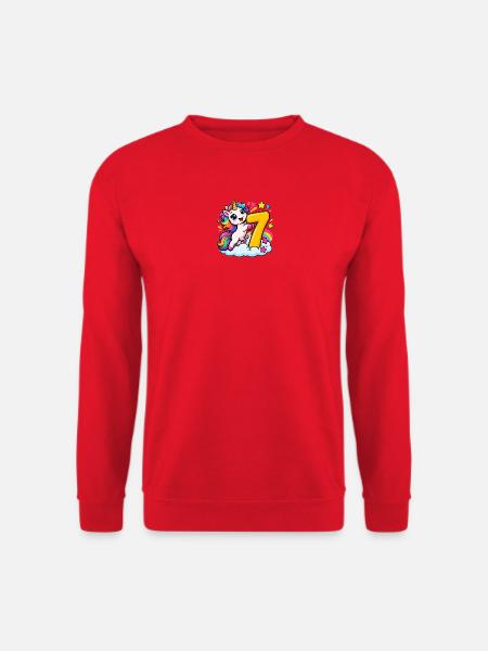 Regenbogen-Einhorn Siebenzauber - Unisex Pullover - Rot