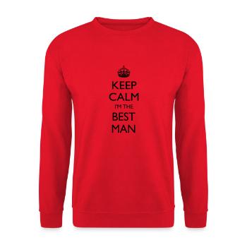 Best man - Sweat-shirt Unisexe - rouge - Devant - Alina (178cm) & Michal (187cm)
