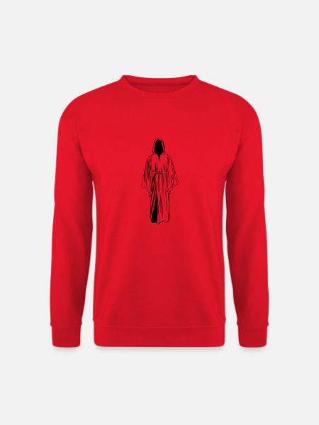 Mönch Illustration Linear - Unisex Pullover - Rot