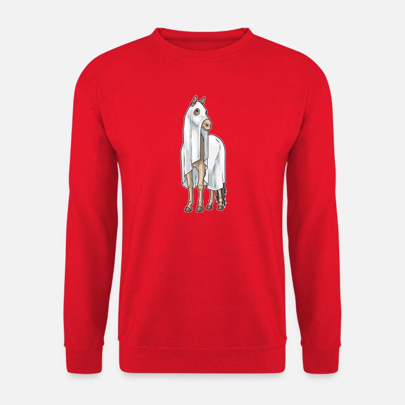 Pferd Halloween Geist - Unisex Pullover - Rot