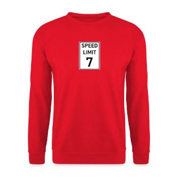 Speed limit 7 - Unisex Sweatshirt - red - Front - Alina (178cm) & Michal (187cm)