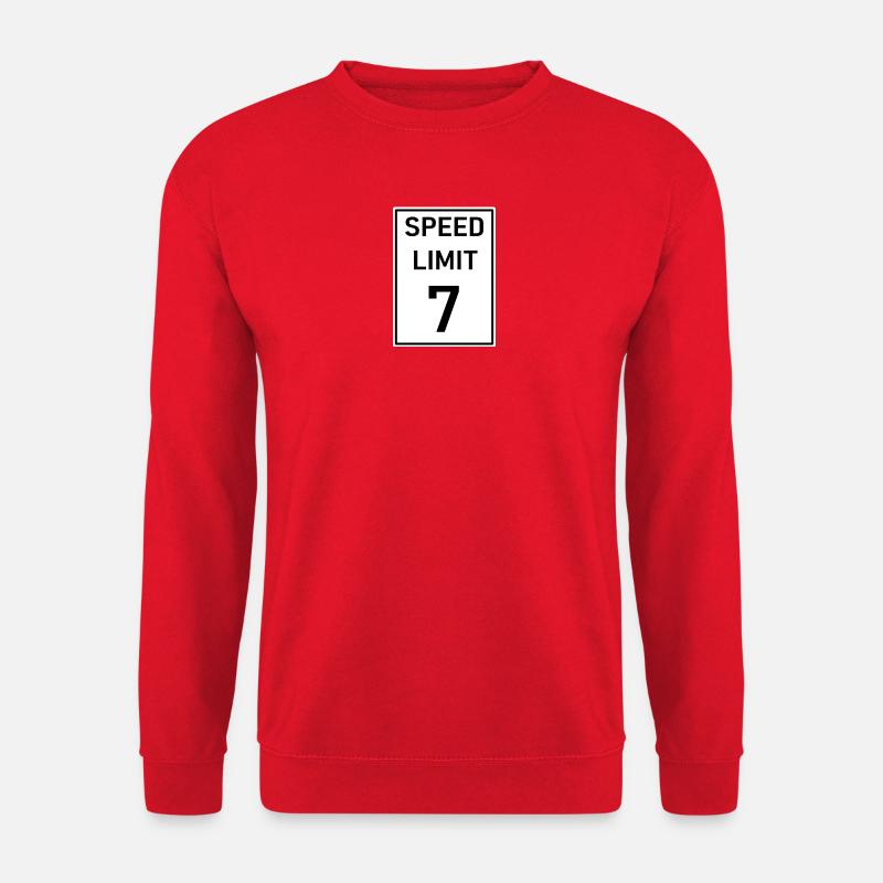 Geschwindigkeitsbegrenzung 7 - Unisex Pullover - Rot