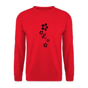 blumen - Unisex Pullover - Rot - Vorne - Alina (178cm) & Michal (187cm)