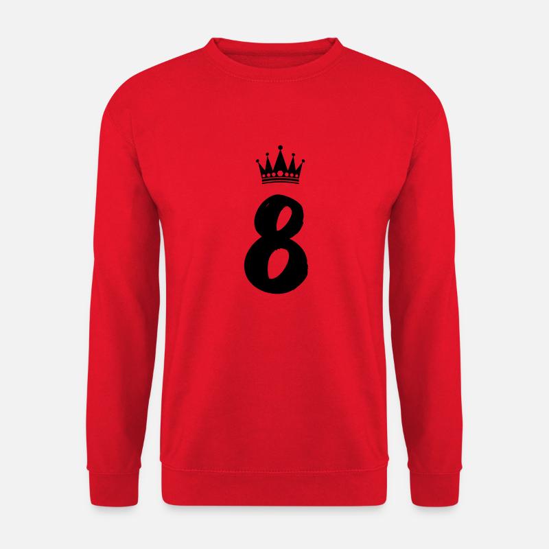 8 Couronne - Sweat-shirt Unisexe - rouge
