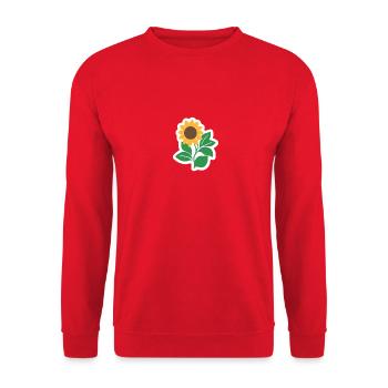 Sonnenblume - Unisex Pullover - Rot - Vorne - Alina (178cm) & Michal (187cm)