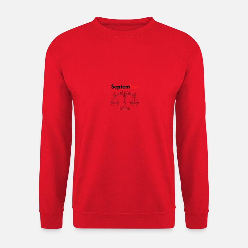 Mois avec son signe Astrologique Balance/Septembre - Sweat-shirt Unisexe - rouge