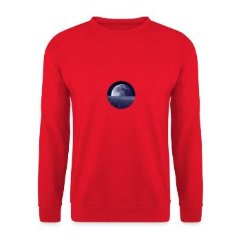 Mond - Unisex Pullover - Rot - Vorne - Alina (178cm) & Michal (187cm)