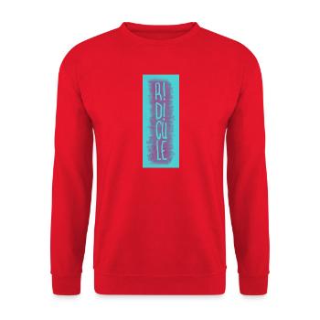 R!D!CULE (Bleu & Violet) - Sweat-shirt Unisexe - rouge - Devant - Alina (178cm) & Michal (187cm)