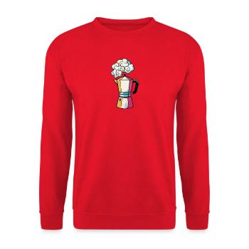 Moka Rainbow Pop Art - Unisex Pullover - Rot - Vorne - Alina (178cm) & Michal (187cm)