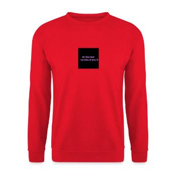 Sei die beste Version von dir - Unisex Pullover - Rot - Vorne - Alina (178cm) & Michal (187cm)