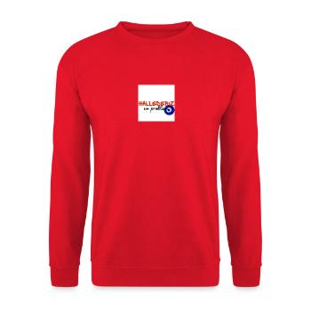 Hallederiz no problem - Unisex Pullover - Rot - Vorne - Alina (178cm) & Michal (187cm)