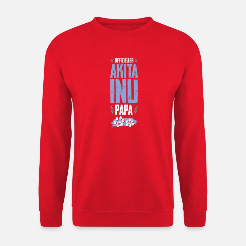 akita inu hunde papa - Unisex Pullover - Rot