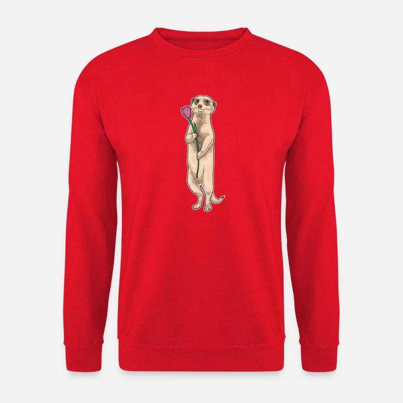 Erdmännchen Tulpe - Unisex Pullover - Rot