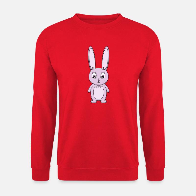 Lavender Bunny Cartoon - Unisex Pullover - Rot