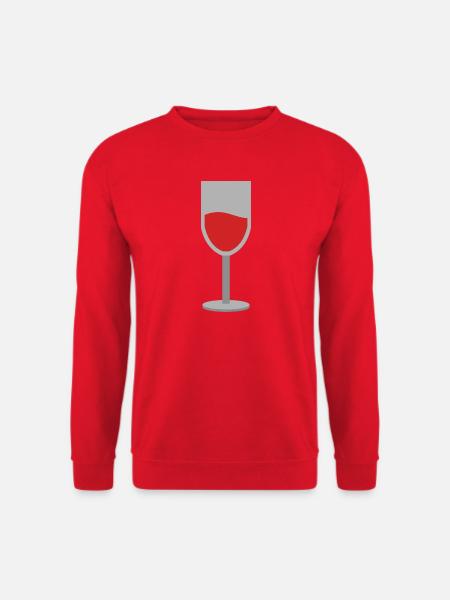 Weinglas - Unisex Pullover - Rot