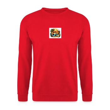 67 Tropischer Sonnenuntergang Surf - Unisex Pullover - Rot - Vorne - Alina (178cm) & Michal (187cm)