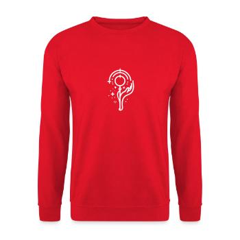 Signe de guérison magique Line Art - Blanc - Sweat-shirt Unisexe - rouge - Devant - Alina (178cm) & Michal (187cm)