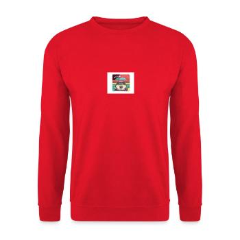 passende Sticker-Designs "Never Stop Dreaming" - Unisex Pullover - Rot - Vorne - Alina (178cm) & Michal (187cm)
