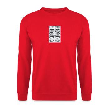 La Petite Mort Augenillustration - Unisex Pullover - Rot - Vorne - Alina (178cm) & Michal (187cm)