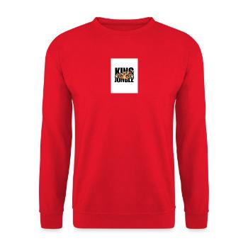 King of the Jungle: Tiger Graphics - Unisex Sweatshirt - red - Front - Alina (178cm) & Michal (187cm)