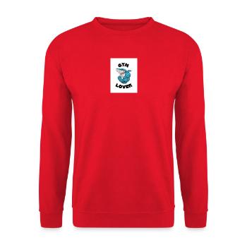Shark Gym Workout Lover - Unisex Sweatshirt - red - Front - Alina (178cm) & Michal (187cm)
