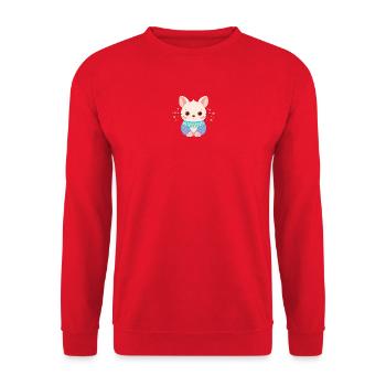 bebette - Sweat-shirt Unisexe - rouge - Devant - Alina (178cm) & Michal (187cm)