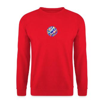 Disco-Mosaikkugel - Unisex Pullover - Rot - Vorne - Alina (178cm) & Michal (187cm)