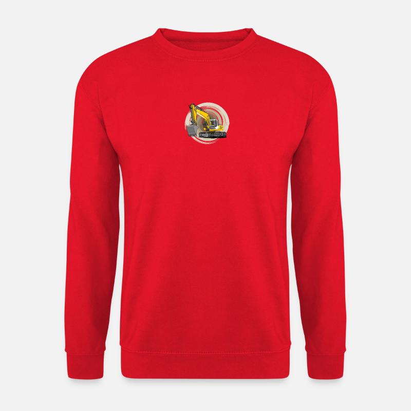 Bagger, Löffelbagger - Unisex Pullover - Rot