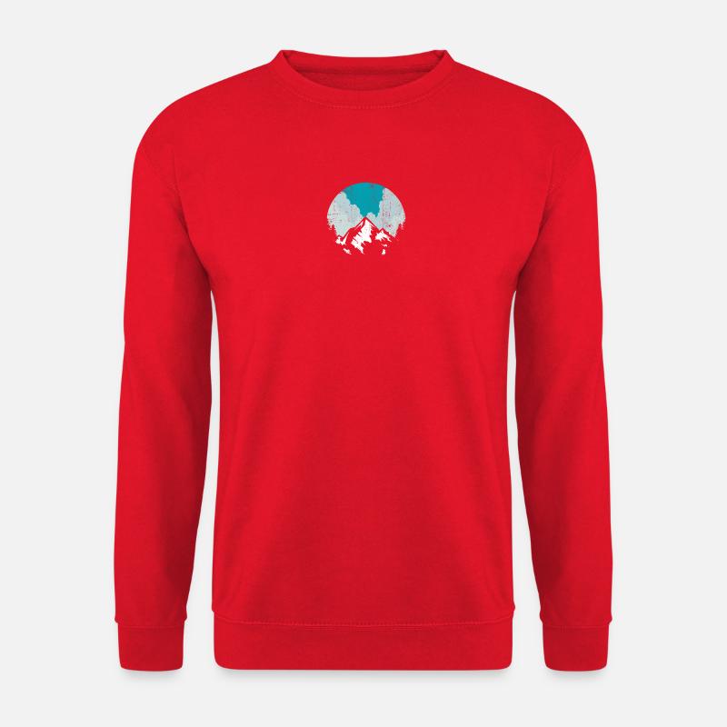 Schneegipfel-Kreis - Unisex Pullover - Rot