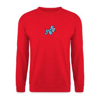 Lustige Ballonkünstler Hund Schutzkragen Tierarzt - Unisex Pullover - Rot - Vorne - Alina (178cm) & Michal (187cm)