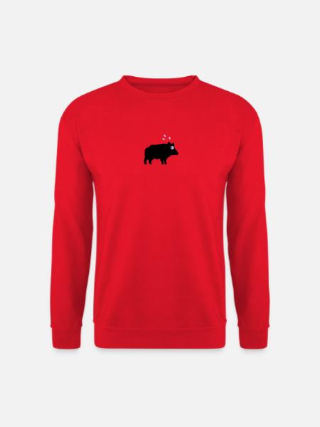 Angstschwitzendes Wildschwein - Unisex Pullover - Rot