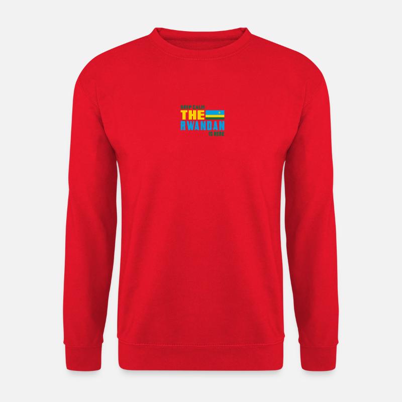 Keep Calm Ruanda Flaggen Design - Unisex Pullover - Rot