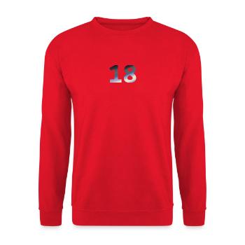 geburtstagsfeier, 18 farbverlauf tagesanbruch - Unisex Pullover - Rot - Vorne - Alina (178cm) & Michal (187cm)