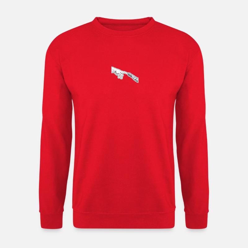 Berührung der Schöpfung - Unisex Pullover - Rot