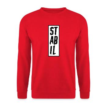 STABIL - BLOCK - Unisex Pullover - Rot - Vorne - Alina (178cm) & Michal (187cm)