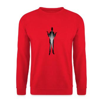 3D Mensch - Unisex Pullover - Rot - Vorne - Alina (178cm) & Michal (187cm)