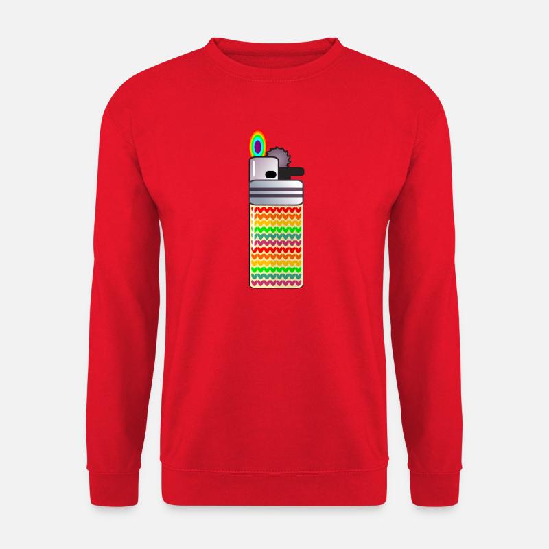 RAINBOW - LIGHTER SMOKING - Unisex Sweatshirt - red