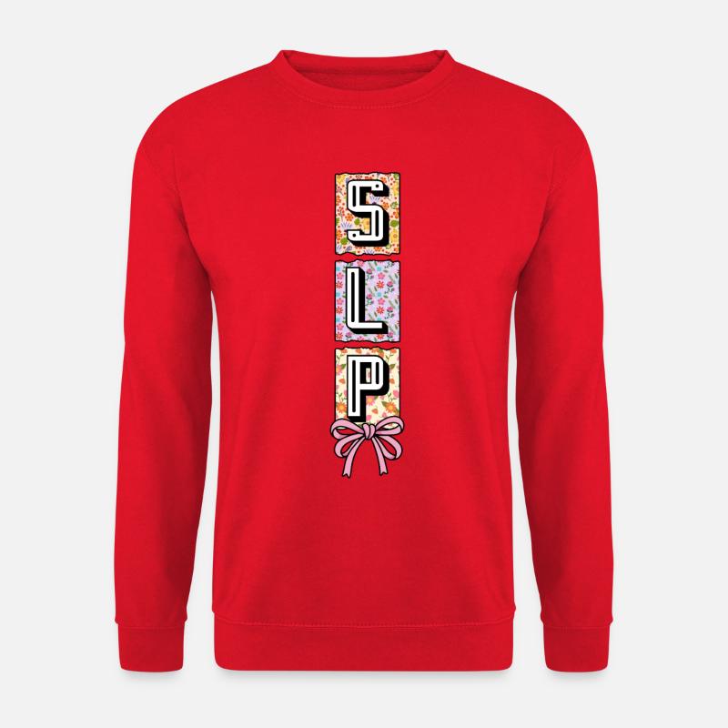 SLP Speech Language Pathology Speech Therapist - Unisex Sweatshirt - red