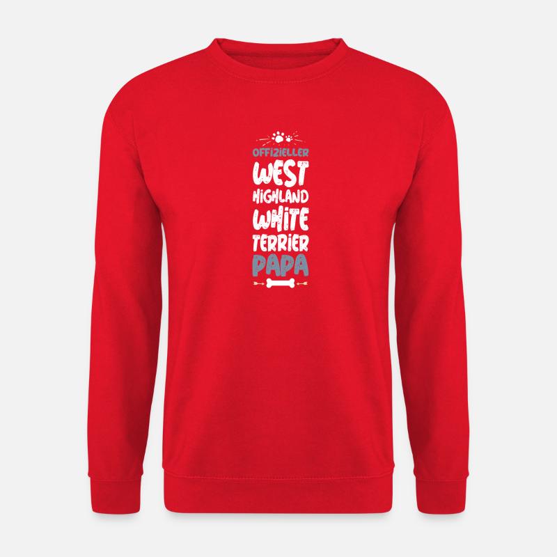 WEST_HIGHLAND_WHITE_TERRIER - Unisex Pullover - Rot
