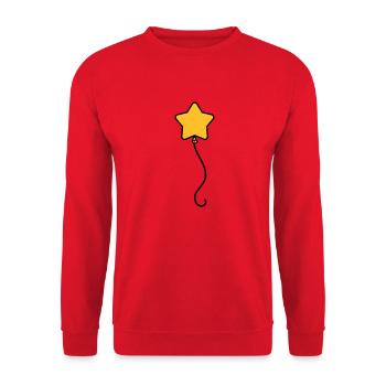 Flying star Balloon - Unisex Sweatshirt - red - Front - Alina (178cm) & Michal (187cm)