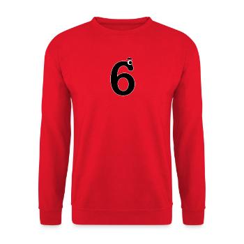 Zahl Sechs 6 Kinder Geburtstag Mathematik lernen - Unisex Pullover - Rot - Vorne - Alina (178cm) & Michal (187cm)
