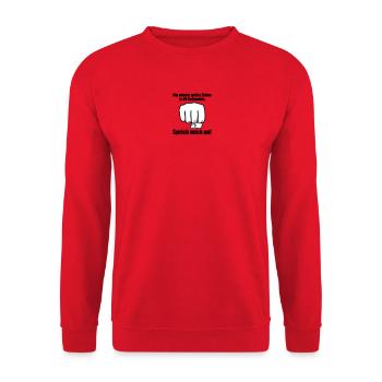 Nie wieder gelbe Zahne in 30 Sekunden - Unisex Pullover - Rot - Vorne - Alina (178cm) & Michal (187cm)
