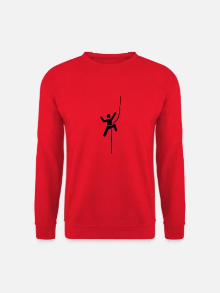 kletterer bergsteiger climbing - Unisex Pullover - Rot