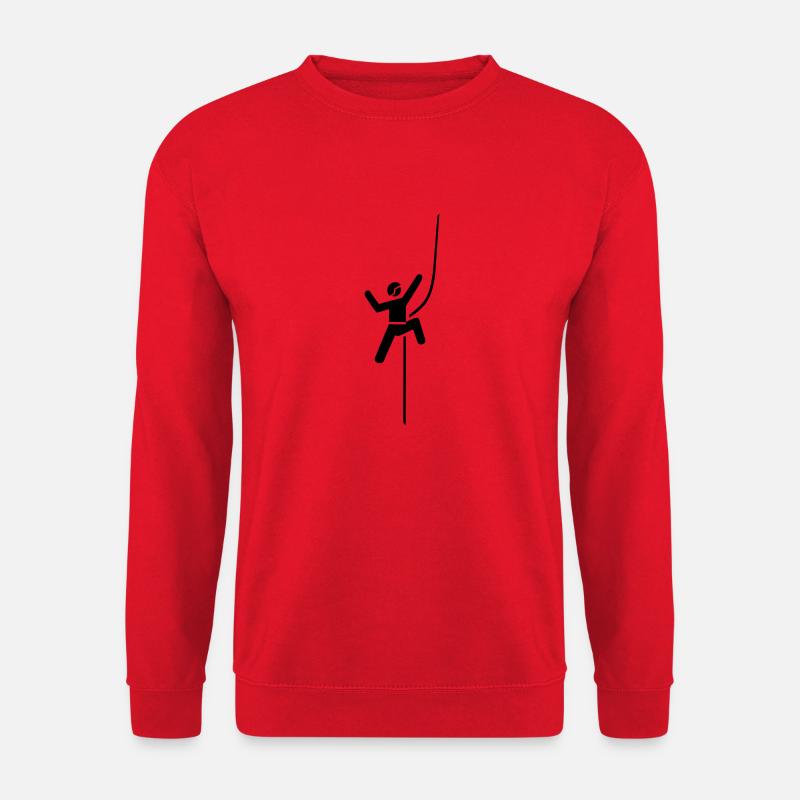kletterer bergsteiger climbing - Unisex Pullover - Rot