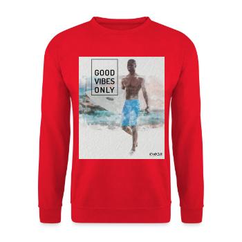Beach Surfer - Surf, Sun and Beach - Unisex Sweatshirt - red - Front - Alina (178cm) & Michal (187cm)