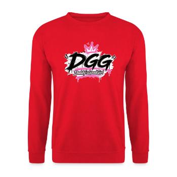 DGG – Daddy’sGoodGirl - Unisex Pullover - Rot - Vorne - Alina (178cm) & Michal (187cm)