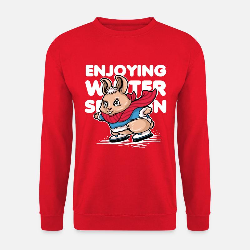 ENJOY WINTER Geschenk Schneekristall - Unisex Pullover - Rot