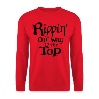 Rippin our Way to the Top - Unisex Pullover - Rot - Vorne - Alina (178cm) & Michal (187cm)