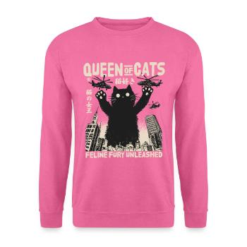 QUEEN OF CATS JAPAN JAPANISCHE MONSTER KATZEN - Unisex Pullover - Pink - Vorne