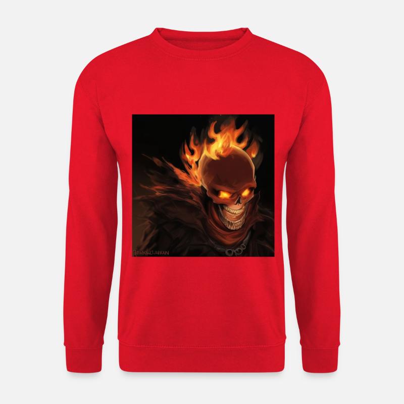 Burning skull - Unisex Pullover - Rot